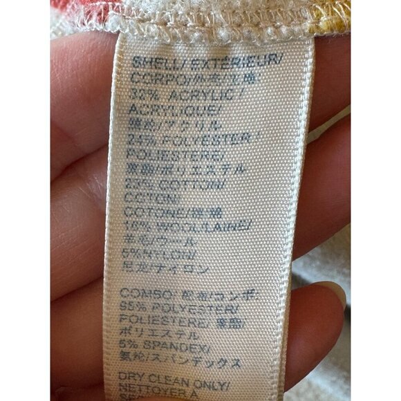 Rebecca Minkoff Coat Women Medium‎ Red Aztec Kahlo Open Front Striped Luxury - Picture 10 of 11